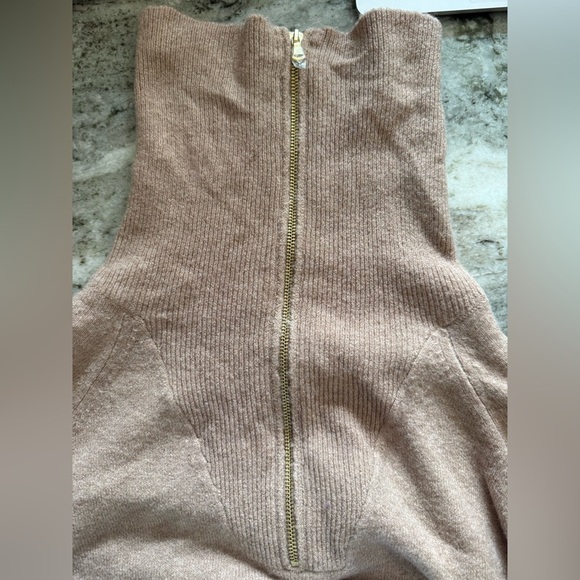 NWT J. Crew Women’s Heather Mushroom Tan Half-Zip Sweater Dress - Size XXL - Picture 4 of 9